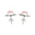 Star Shaped Pink Opal and Sterling Silver Button Earrings 'Starry-Eyed'