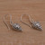 Pointed Sterling Silver Dangle Earrings Crafted in Bali 'Pointed Vines'
