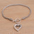 Sterling Silver Heart Charm Bracelet Crafted in Bali 'Love Is Complex'