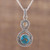 Indian Citrine and Composite Turquoise Pendant Necklace 'Dazzling Infinity'