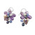 Amethyst and Cultured Pearl Earrings from Thailand 'Elegant Flora'