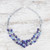 Lapis Lazuli and Cultured Pearl Necklace from Thailand 'Elegant Flora'