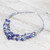 Lapis Lazuli and Cultured Pearl Necklace from Thailand 'Elegant Flora'