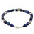 Lapis Lazuli and Silver Beaded Bracelet from Thailand 'Indigo Dream'