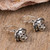 Sterling Silver Day of the Dead Dangle Earrings from Mexico 'Horseman Catrin'