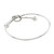 Sterling Silver Wire Bangle Bracelet with Knot Pendant 'Tie the Knot'