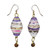 Handmade Recycled Paper and Wood Dangle Earrings from Ghana 'Majestic Abladei'