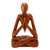 Wood Lotus Meditation Yoga Sculpture Hand Carved in Bali 'Natural Meditation'