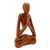 Wood Lotus Meditation Yoga Sculpture Hand Carved in Bali 'Natural Meditation'