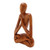 Wood Lotus Meditation Yoga Sculpture Hand Carved in Bali 'Natural Meditation'