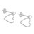 925 Sterling Silver Heart Shaped Frame Earrings 'Elegant Heart'