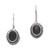 Onyx and Sterling Silver Drop Earrings Handmade in Bali 'Midnight Charisma'