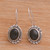 Onyx and Sterling Silver Drop Earrings Handmade in Bali 'Midnight Charisma'