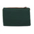Pine Green Cotton and Silk Clutch with Leaf Motif Beading 'Enchanting'