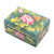 Handcrafted Mini Jewelry Box with Floral Motif 'Lily Pond'