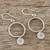 Spiral Karen Silver Dangle Earrings from Thailand 'Karen Coils'