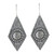 Karen Silver Dangle Earrings with Spiral Motifs 'Sunshine Diamonds'