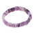 Handmade Purple and White Agate Beaded Stretch Bracelet 'Divine Purple'