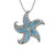 Larimar and Sterling Silver Starfish Pendant Necklace 'Starfish Sparkle'