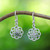 Circular Sterling Silver Celtic Knot Earrings from Thailand 'Knotted Flowers'