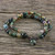 Adjustable Agate Beaded Bracelet from Thailand 'Double Beauty'