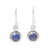 Round Lapis Lazuli Dangle Earrings from India 'Adorable Moon in Deep Blue'