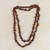 Long Garnet Beaded Necklace from Brazil 'Fiery Infatuation'