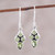 Green Peridot Dangle Earrings Crafted in India 'Sparkling Forest'