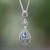 Floral Blue Topaz Pendant Necklace from Bali 'Tari Lotus'