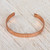 High-Polish Copper Cuff Bracelet from Mexico 'Brilliant Gleam'