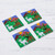 Animal-Themed Cotton Blend Arpillera Coasters Set of 4 'Andean Life'