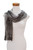 Handwoven Grey Rayon Chenille Scarf from Guatemala 'Infinite Universe'