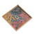 Colorful Reverse-Painted Glass Coasters from Peru Set of 4 'Artisanal Color'