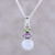 Multi-Gemstone Pendant Necklace from India 'Peaceful Dazzle'