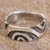 Modern Taxco Sterling Silver Band Ring from Mexico 'Wavy Labyrinth'