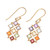 Gold-Plated Multi-Gemstone Chakra Earrings from India 'Wellness'