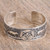 Taxco Sterling Silver Wolf Cuff Bracelet from Mexico 'Lunar Wolves'