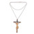 Garnet and Bone Crucifix Pendant Necklace from Bali 'INRI Crucifix'