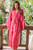 Batik Rayon Robe in Rose and Berry Pink from Bali 'Batik Blush'