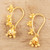 22k Gold Plated Sterling Silver Chandelier Earrings 'Golden Music'