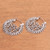 Openwork Sterling Silver Hoop Earrings from Bali 'Wrought Beauty'