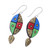 Leaf-Themed Ceramic Dangle Earrings Crafted in India 'Blissful Colors'