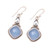 Sterling Silver Blue Topaz and Chalcedony Dangle Earrings 'Blissful Blue'