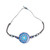 Glass Beaded Macrame Pendant Bracelet in Blue 'Ancient River'