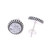 Sterling Silver Round White Drusy Quartz Stud Earrings 'Round sparkle'