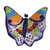 Hand-Painted Ceramic Butterfly Wall Sculpture from Mexico 'Hacienda Butterfly'