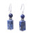 Lapis Lazuli Dangle Earrings from Thailand 'Blue Marvel'
