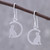 Sterling Silver Cat Dangle Earrings from Thailand 'Long-Tailed Cat'