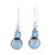 Larimar and Blue Topaz Sterling Silver Dangle Earrings 'Glittering Sky'