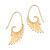 18k Gold Plated Sterling Silver Wing Half-Hoop Earrings 'Wings at Dawn'